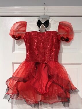 Gracie Red Sequin Tuxedo Dance Costume Dress MC Child Size